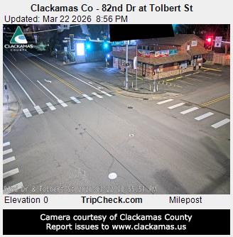 Clackamas Co - 82nd Dr at Tolbert St live webcam