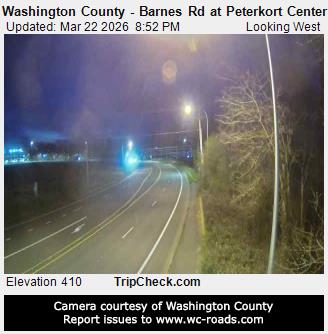 Washington County - Barnes Rd at Peterkort Center live webcam