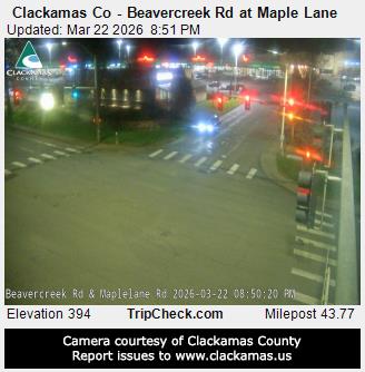 Clackamas Co - Beavercreek Rd at Maple Lane live webcam