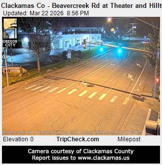 Clackamas Co - Beavercreek Rd at Theater and Hilltop Mall live webcam
