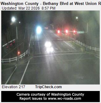 Washington County - Bethany Blvd at West Union Rd live webcam
