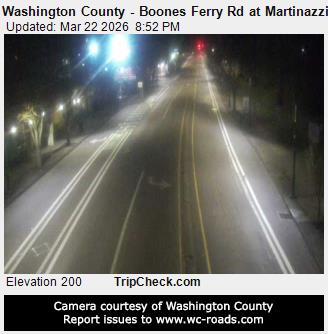 Washington County - Boones Ferry Rd at Martinazzi Ave live webcam