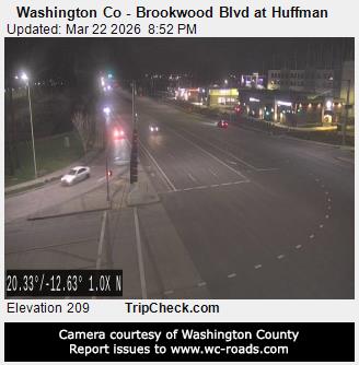 Washington Co - Brookwood Blvd at Huffman live webcam