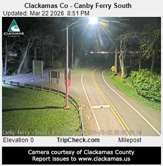 Clackamas Co - Canby Ferry South live webcam