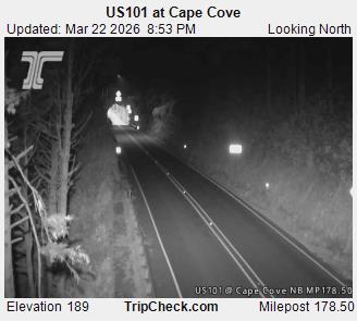 US101 at Cape Cove live webcam