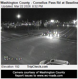 Washington County - Cornelius Pass Rd at Baseline Rd live webcam