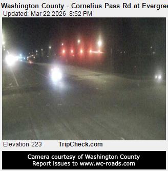 Washington County - Cornelius Pass Rd at Evergreen Pkwy live webcam