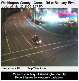 Washington County - Cornell Rd at Bethany Blvd live webcam