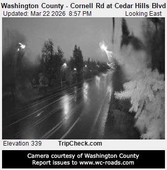 Washington County - Cornell Rd at Cedar Hills Blvd live webcam