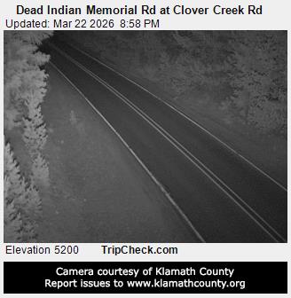 Dead Indian Memorial Rd at Clover Creek Rd live webcam
