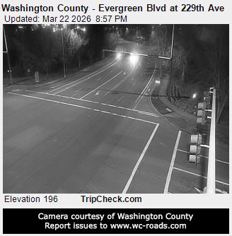 Washington County - Evergreen Blvd at 229th Ave live webcam