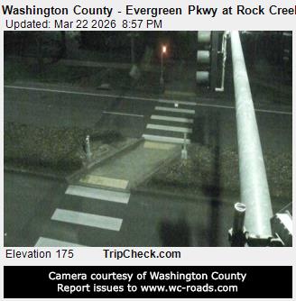 Washington County - Evergreen Pkwy at Rock Creek Trail live webcam