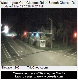 Washington Co - Glencoe Rd at Scotch Church Rd live webcam