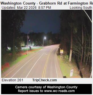 Washington County - Grabhorn Rd at Farmington Rd live webcam