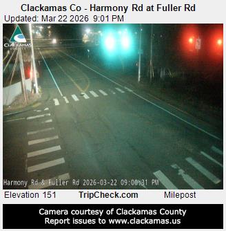 Clackamas Co - Harmony Rd at Fuller Rd live webcam