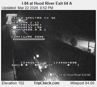I-84 at Hood River Exit 64 A live webcam