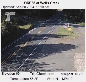 ORE38 at Wells Creek, Oregon Road and Traffic Cam