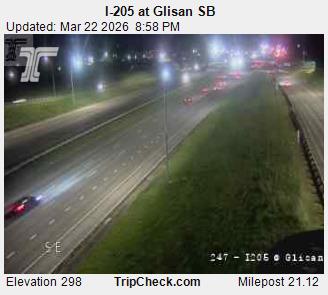 I-205 at Glisan SB live webcam