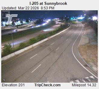 I-205 at Sunnybrook live webcam