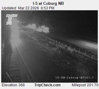 I-5 at Coburg NB live webcam