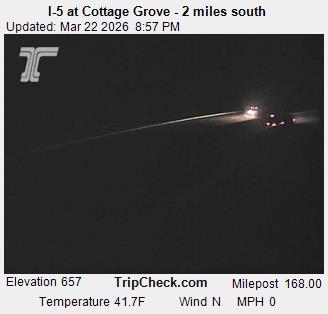 I-5 at Cottage Grove - 2 miles south live webcam
