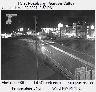 I-5 at Roseburg - Garden Valley live webcam