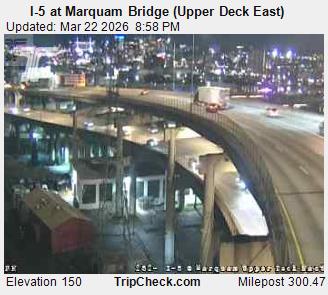 I-5 at Marquam Bridge (Upper Deck East) live webcam