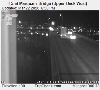 I-5 at Marquam Bridge (Upper Deck West) live webcam