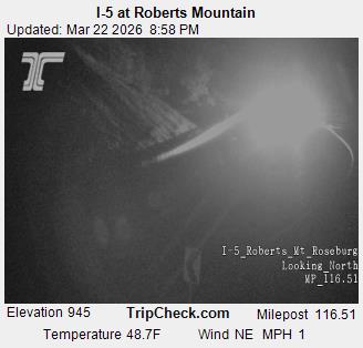 I-5 at Roberts Mountain live webcam
