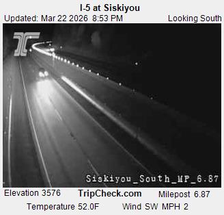 I-5 at Siskiyou live webcam