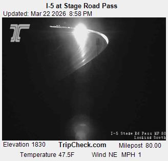 I-5 at Stage Road Pass live webcam