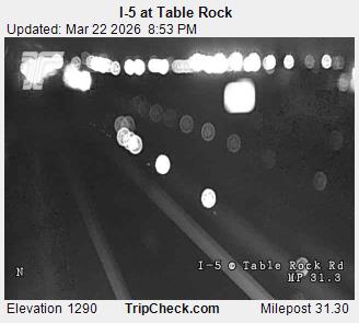 I-5 at Table Rock live webcam