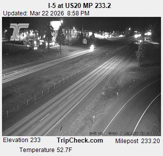 I-5 at US20 MP 233.2 live webcam