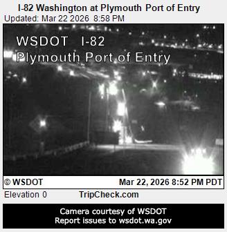 I-82 Washington at Plymouth Port of Entry live webcam