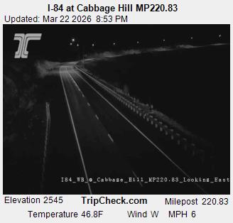I-84 at Cabbage Hill MP220.83 live webcam
