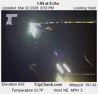 I-84 at Echo live webcam