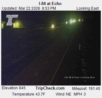 I-84 at Echo live webcam