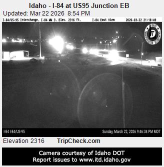 Idaho - I-84 at US95 Junction EB live webcam