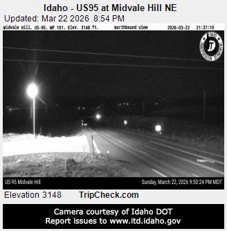 Idaho - US95 at Midvale Hill NE live webcam