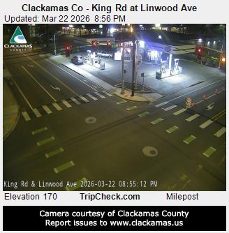 Clackamas Co - King Rd at Linwood Ave live webcam