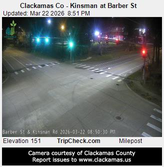 Clackamas Co - Kinsman at Barber St live webcam