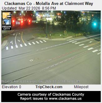 Clackamas Co - Molalla Ave at Clairmont Way live webcam
