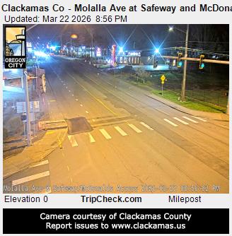 Clackamas Co - Molalla Ave at Safeway and McDonalds live webcam