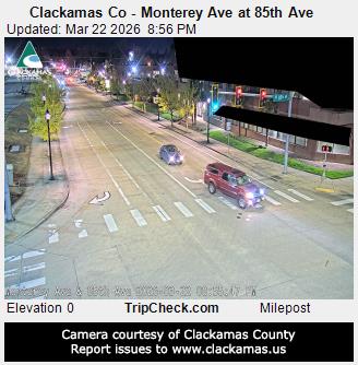 Clackamas Co - Monterey Ave at 85th Ave live webcam