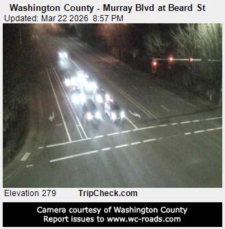 Washington County - Murray Blvd at Beard St live webcam