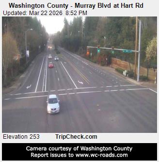 Washington County - Murray Blvd at Hart Rd live webcam