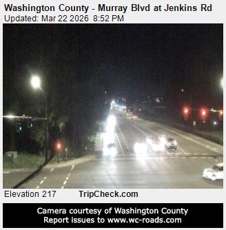 Washington County - Murray Blvd at Jenkins Rd live webcam
