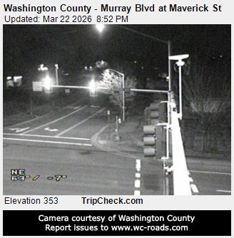 Washington County - Murray Blvd at Maverick St live webcam