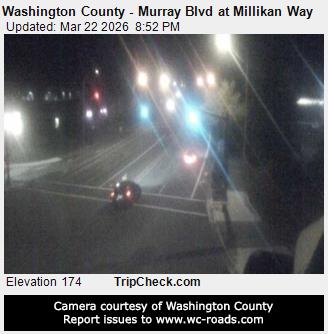 Washington County - Murray Blvd at Millikan Way live webcam