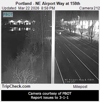 Portland - NE Airport Way at 158th live webcam